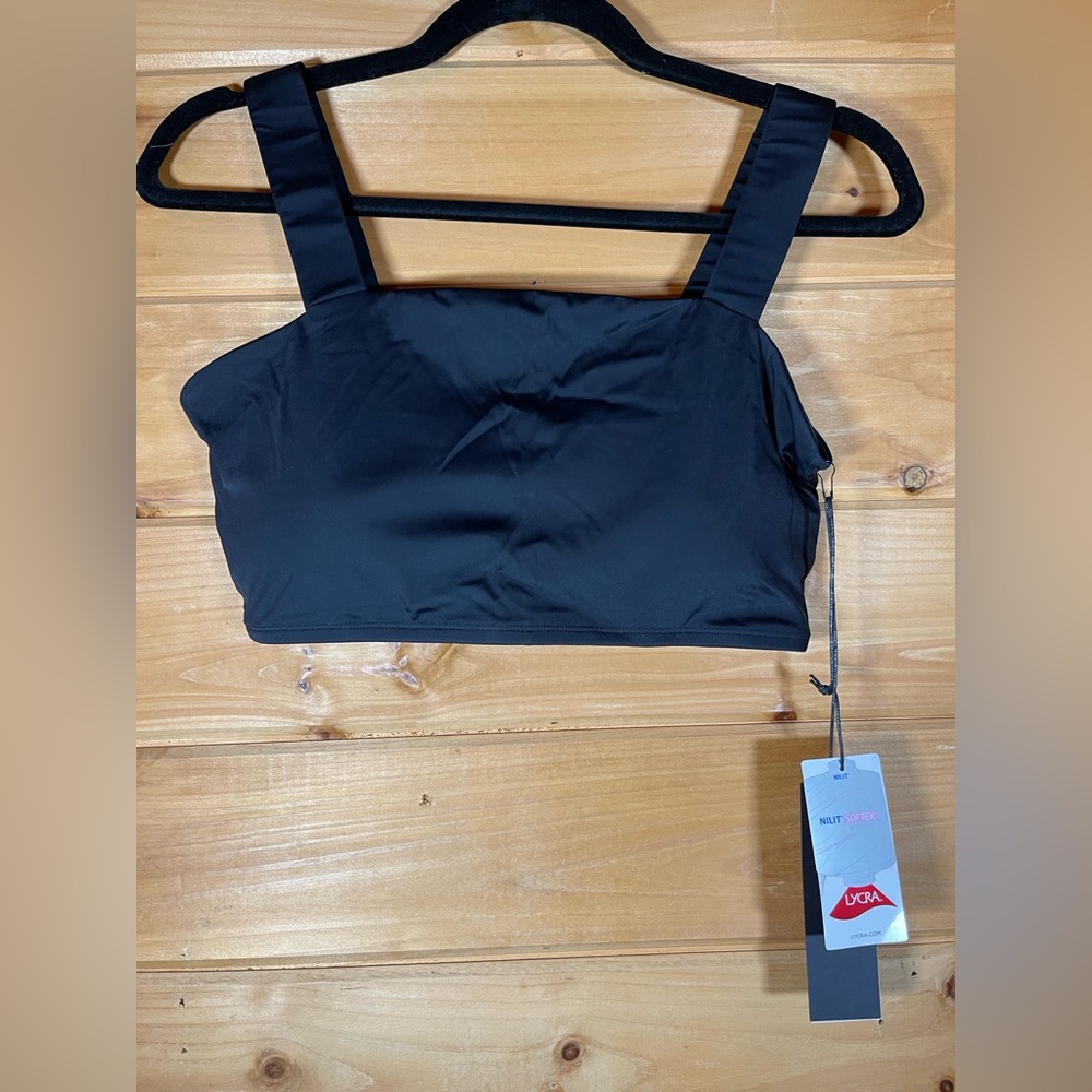 NWT Mono B Seamless LIGHTLY Padded Sports Bra BLACK LARGE